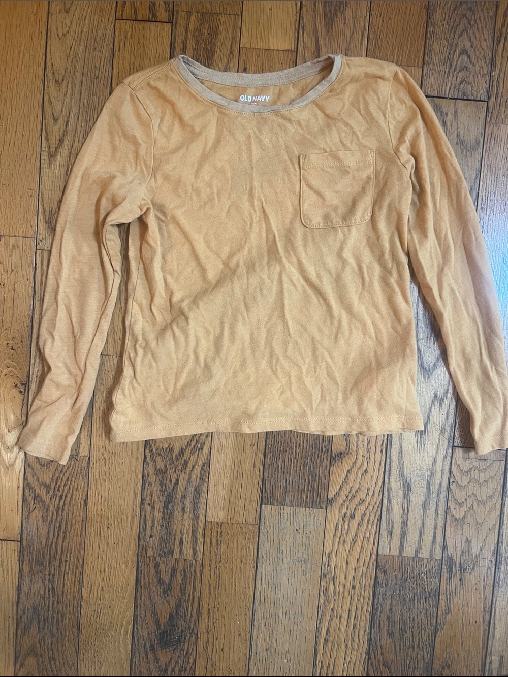 Old Navy Girls Long Sleeve Tee in Light Orange